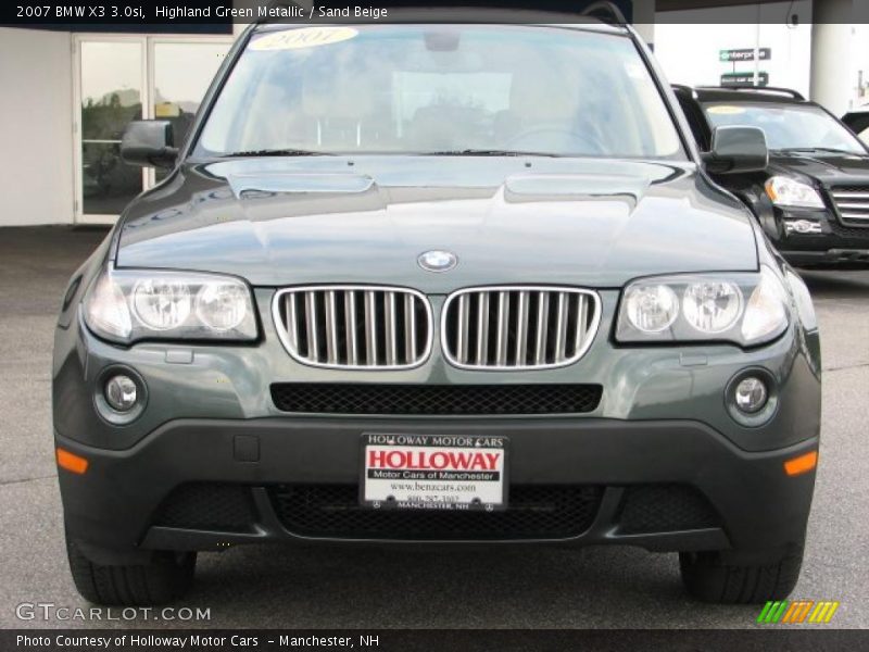 Highland Green Metallic / Sand Beige 2007 BMW X3 3.0si