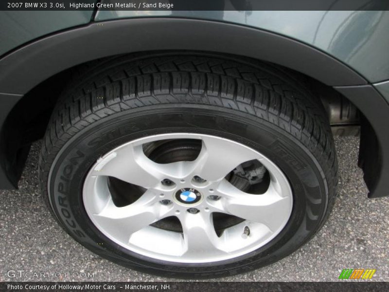 Highland Green Metallic / Sand Beige 2007 BMW X3 3.0si