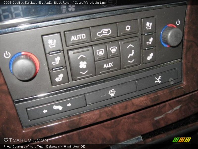Black Raven / Cocoa/Very Light Linen 2008 Cadillac Escalade ESV AWD