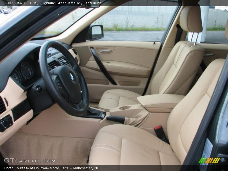 Highland Green Metallic / Sand Beige 2007 BMW X3 3.0si