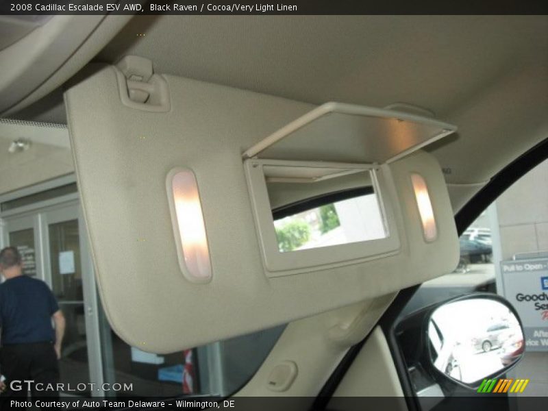 Black Raven / Cocoa/Very Light Linen 2008 Cadillac Escalade ESV AWD