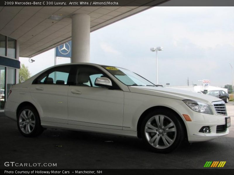 Arctic White / Almond/Mocha 2009 Mercedes-Benz C 300 Luxury