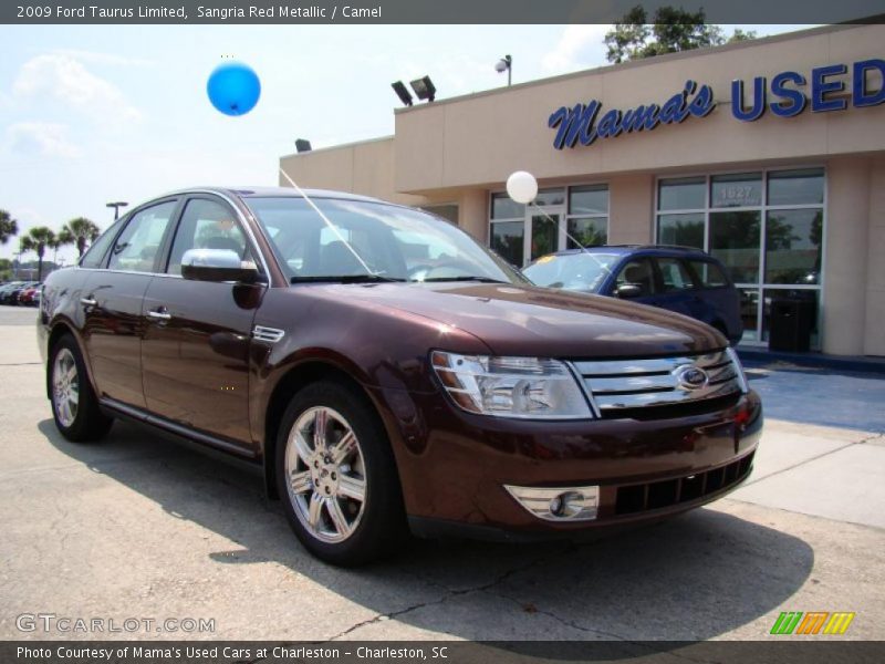 Sangria Red Metallic / Camel 2009 Ford Taurus Limited