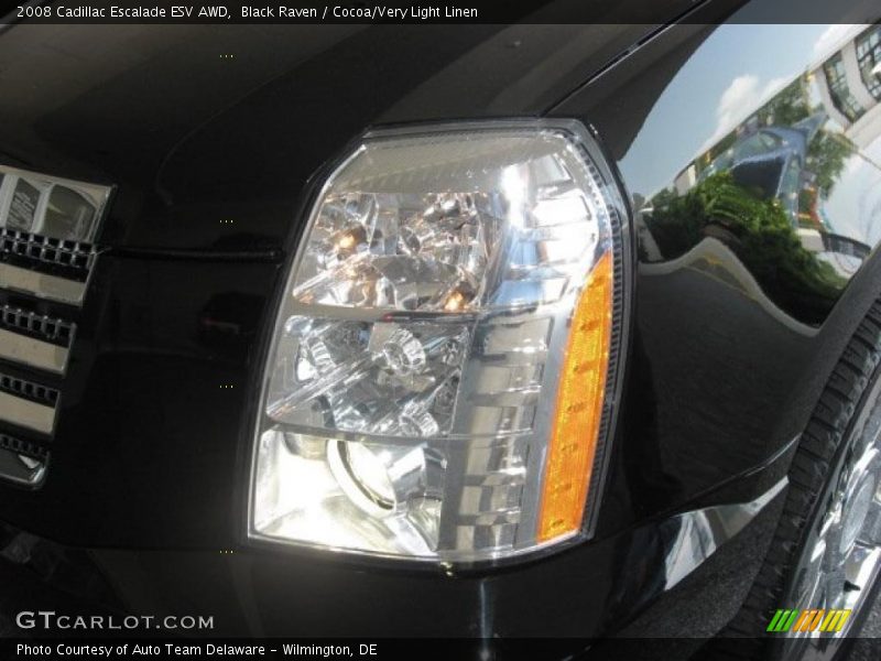 Black Raven / Cocoa/Very Light Linen 2008 Cadillac Escalade ESV AWD