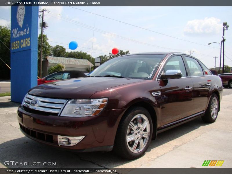 Sangria Red Metallic / Camel 2009 Ford Taurus Limited