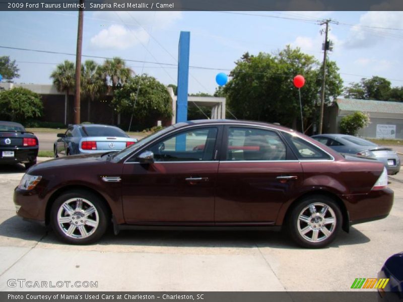 Sangria Red Metallic / Camel 2009 Ford Taurus Limited