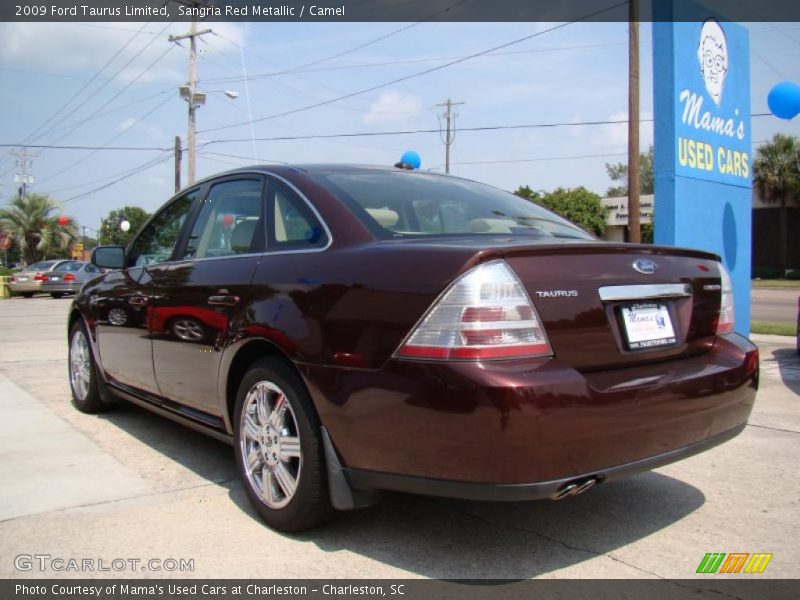 Sangria Red Metallic / Camel 2009 Ford Taurus Limited
