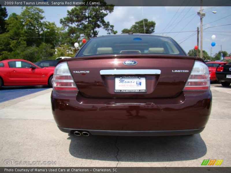 Sangria Red Metallic / Camel 2009 Ford Taurus Limited