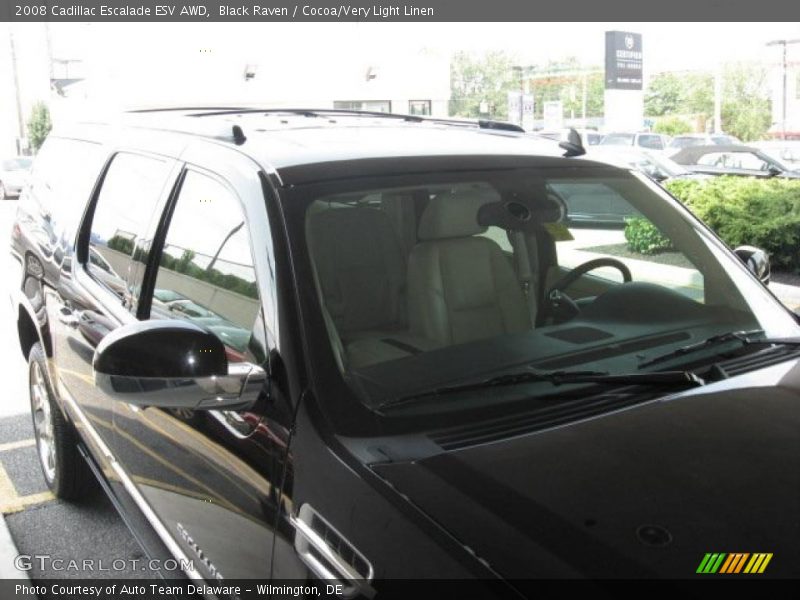 Black Raven / Cocoa/Very Light Linen 2008 Cadillac Escalade ESV AWD