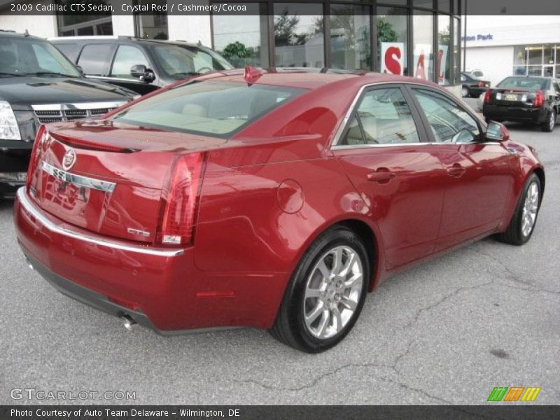 Crystal Red / Cashmere/Cocoa 2009 Cadillac CTS Sedan