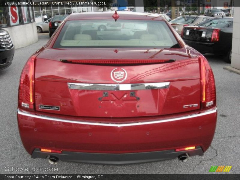 Crystal Red / Cashmere/Cocoa 2009 Cadillac CTS Sedan