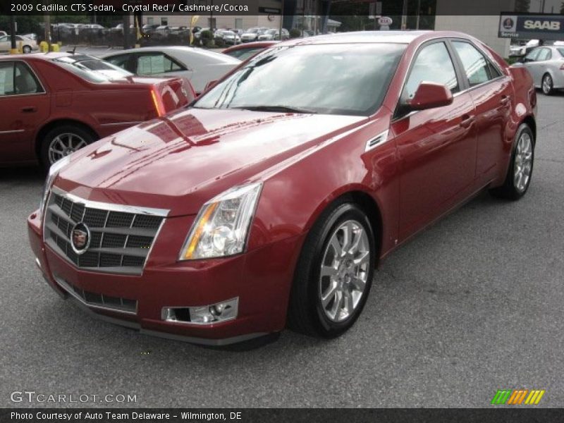 Crystal Red / Cashmere/Cocoa 2009 Cadillac CTS Sedan