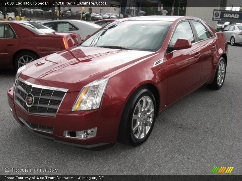 Crystal Red / Cashmere/Cocoa 2009 Cadillac CTS Sedan