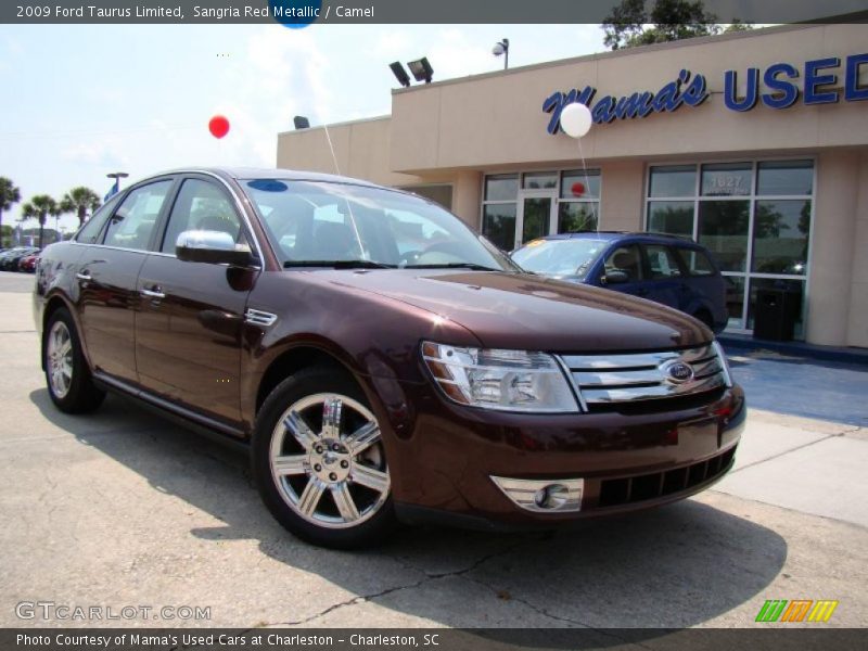 Sangria Red Metallic / Camel 2009 Ford Taurus Limited