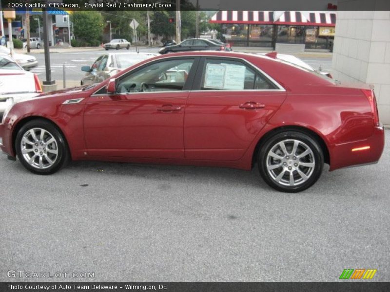 Crystal Red / Cashmere/Cocoa 2009 Cadillac CTS Sedan