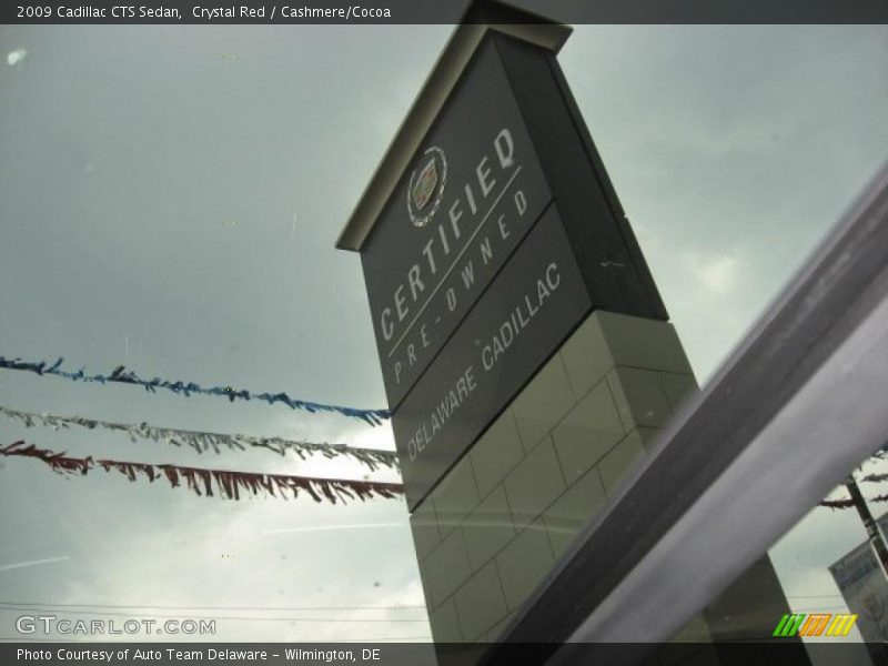 Crystal Red / Cashmere/Cocoa 2009 Cadillac CTS Sedan