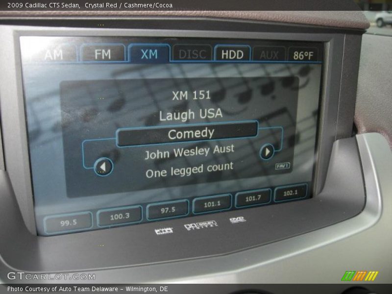 Crystal Red / Cashmere/Cocoa 2009 Cadillac CTS Sedan