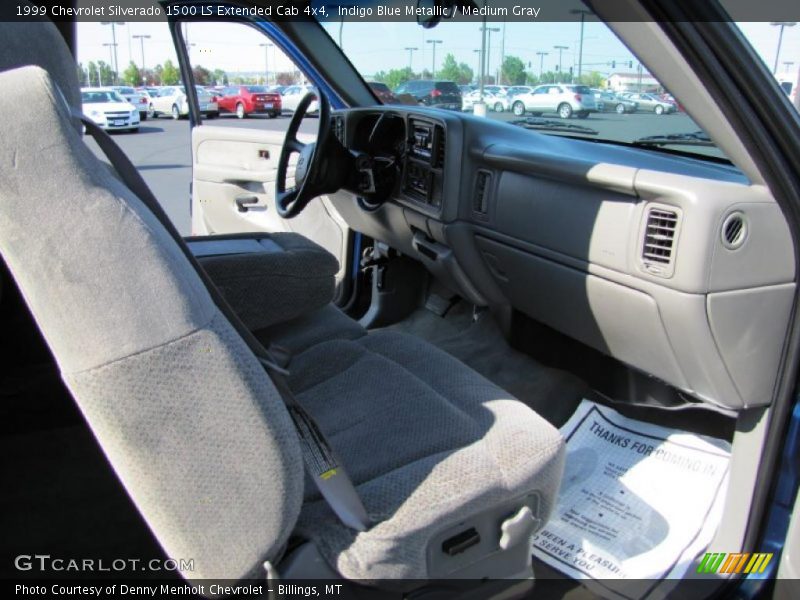 Indigo Blue Metallic / Medium Gray 1999 Chevrolet Silverado 1500 LS Extended Cab 4x4