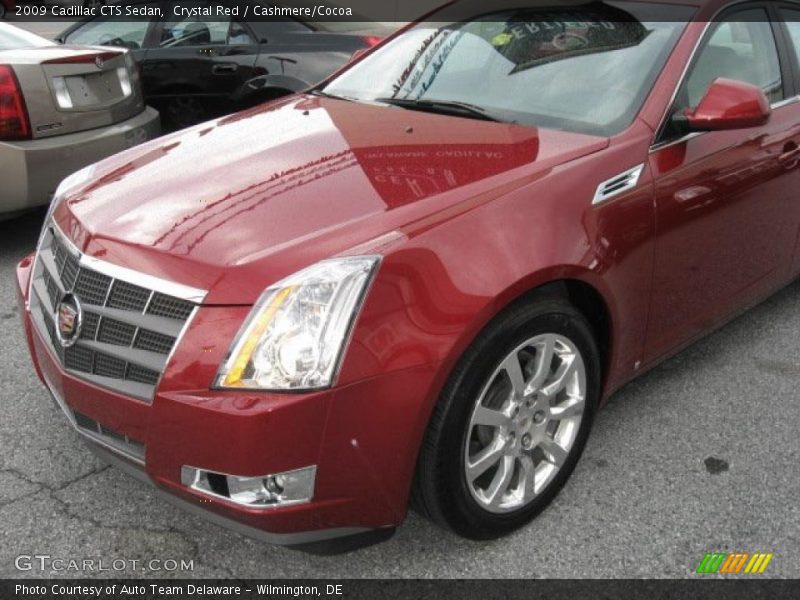 Crystal Red / Cashmere/Cocoa 2009 Cadillac CTS Sedan