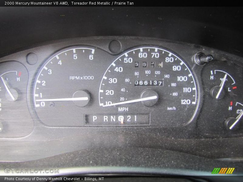 Toreador Red Metallic / Prairie Tan 2000 Mercury Mountaineer V8 AWD