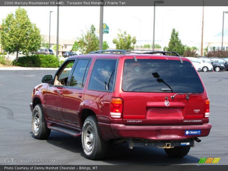 Toreador Red Metallic / Prairie Tan 2000 Mercury Mountaineer V8 AWD