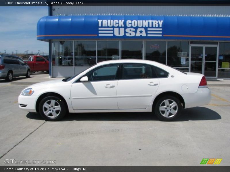 White / Ebony Black 2006 Chevrolet Impala LS