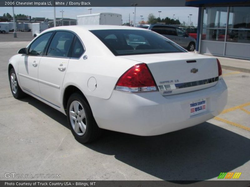 White / Ebony Black 2006 Chevrolet Impala LS