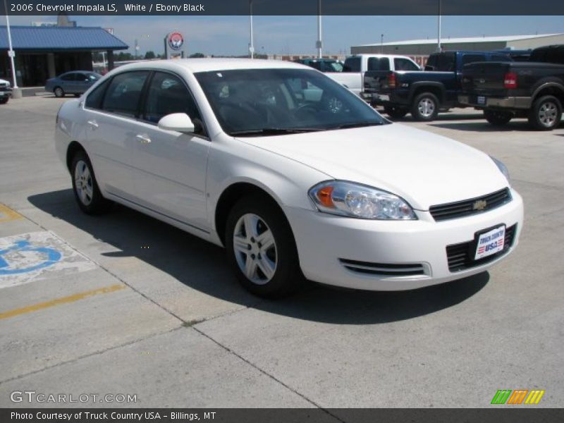 White / Ebony Black 2006 Chevrolet Impala LS
