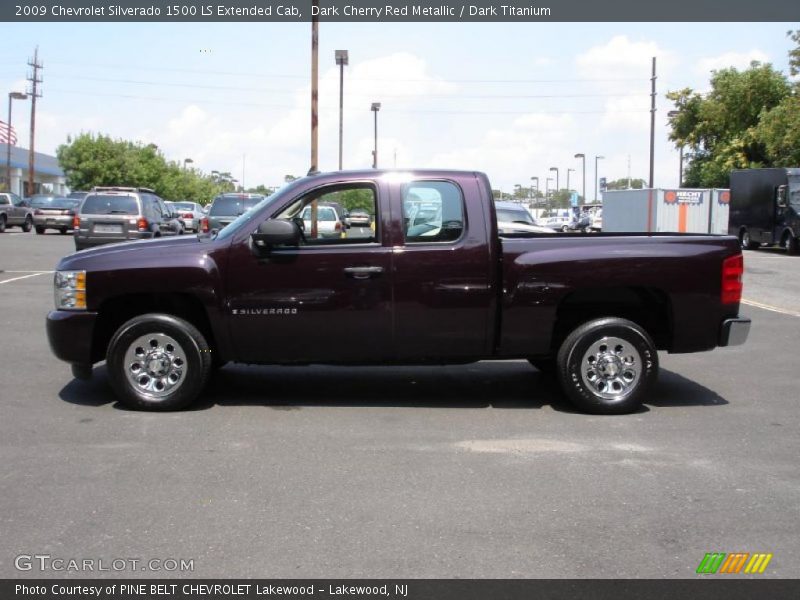 Dark Cherry Red Metallic / Dark Titanium 2009 Chevrolet Silverado 1500 LS Extended Cab