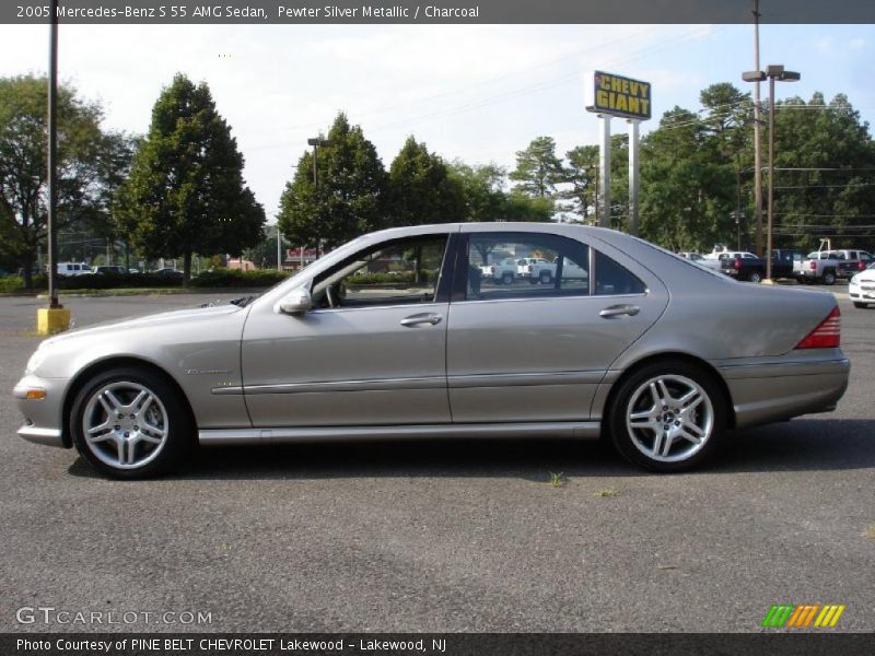 Pewter Silver Metallic / Charcoal 2005 Mercedes-Benz S 55 AMG Sedan