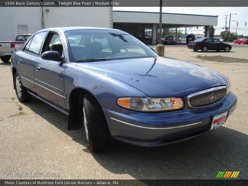 Twilight Blue Pearl / Medium Gray 1999 Buick Century Custom