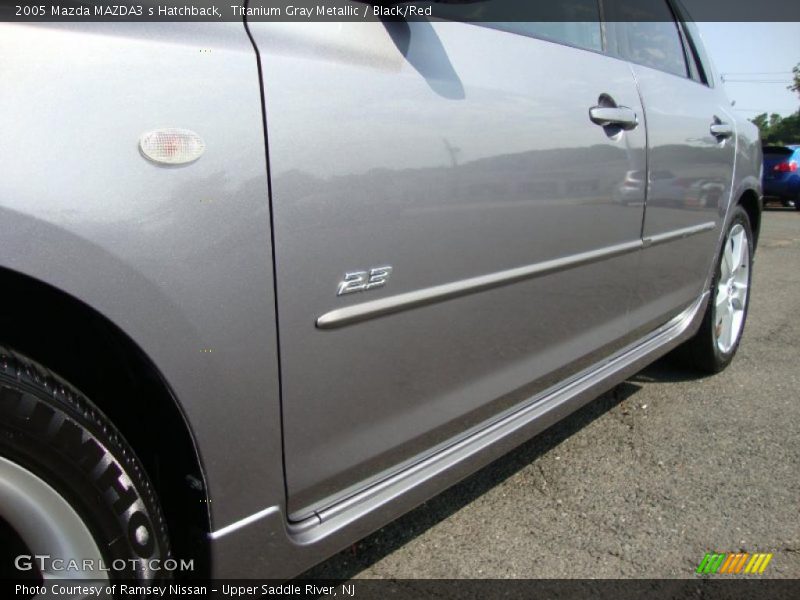 Titanium Gray Metallic / Black/Red 2005 Mazda MAZDA3 s Hatchback