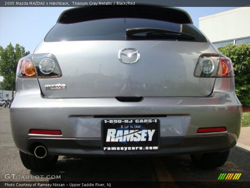 Titanium Gray Metallic / Black/Red 2005 Mazda MAZDA3 s Hatchback