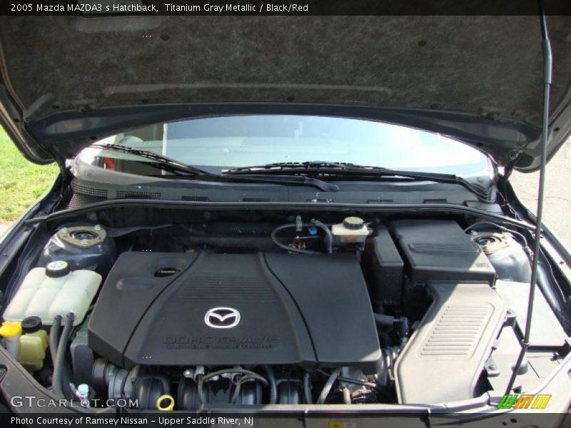 Titanium Gray Metallic / Black/Red 2005 Mazda MAZDA3 s Hatchback