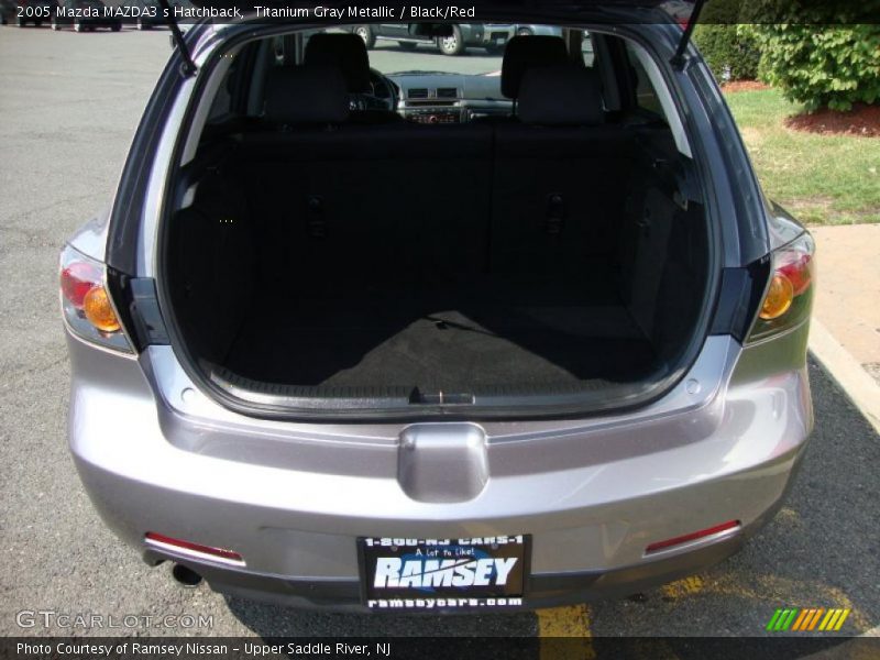 Titanium Gray Metallic / Black/Red 2005 Mazda MAZDA3 s Hatchback