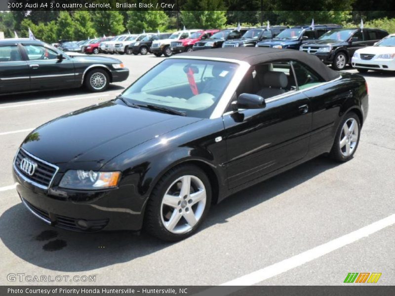 Brilliant Black / Grey 2005 Audi A4 3.0 quattro Cabriolet