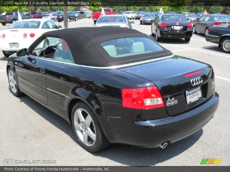 Brilliant Black / Grey 2005 Audi A4 3.0 quattro Cabriolet