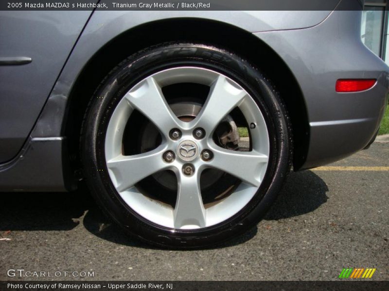 Titanium Gray Metallic / Black/Red 2005 Mazda MAZDA3 s Hatchback