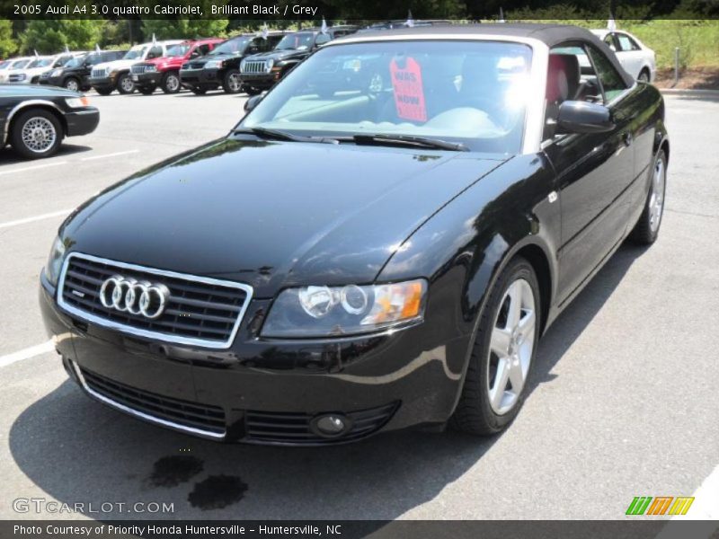 Brilliant Black / Grey 2005 Audi A4 3.0 quattro Cabriolet