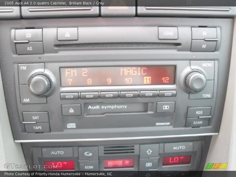 Brilliant Black / Grey 2005 Audi A4 3.0 quattro Cabriolet