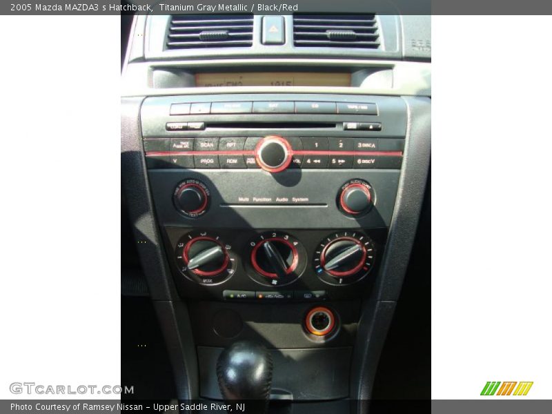 Titanium Gray Metallic / Black/Red 2005 Mazda MAZDA3 s Hatchback