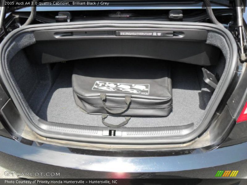 Brilliant Black / Grey 2005 Audi A4 3.0 quattro Cabriolet