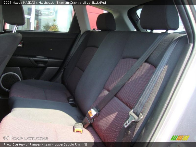 Titanium Gray Metallic / Black/Red 2005 Mazda MAZDA3 s Hatchback