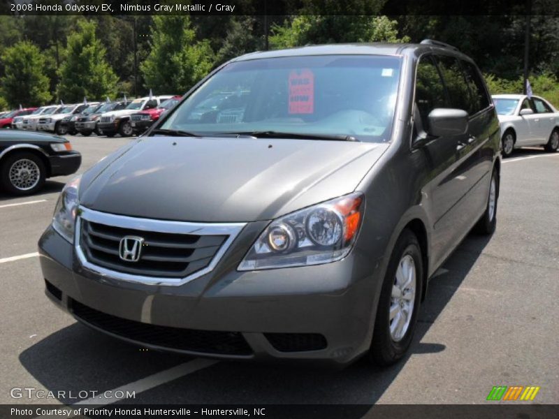 Nimbus Gray Metallic / Gray 2008 Honda Odyssey EX