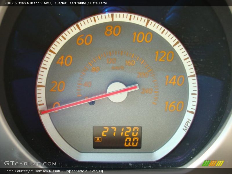 Glacier Pearl White / Cafe Latte 2007 Nissan Murano S AWD