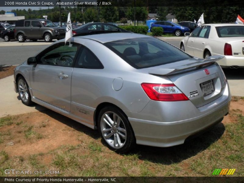 Alabaster Silver Metallic / Black 2008 Honda Civic Si Coupe