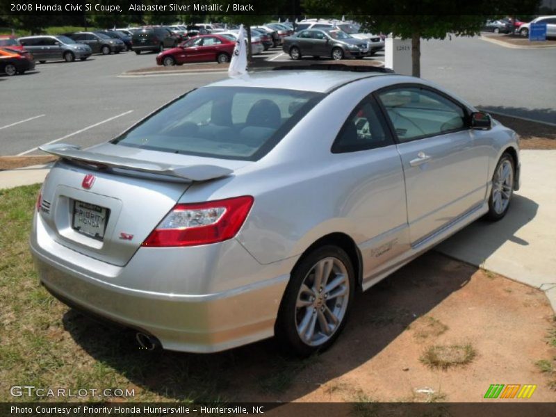 Alabaster Silver Metallic / Black 2008 Honda Civic Si Coupe