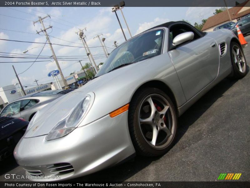 Arctic Silver Metallic / Black 2004 Porsche Boxster S