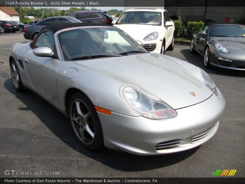 Arctic Silver Metallic / Black 2004 Porsche Boxster S