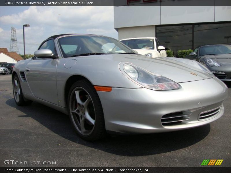 Arctic Silver Metallic / Black 2004 Porsche Boxster S